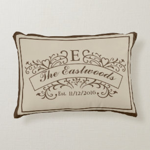 Elegant Monogram Accent Pillow Decoratief Kussen