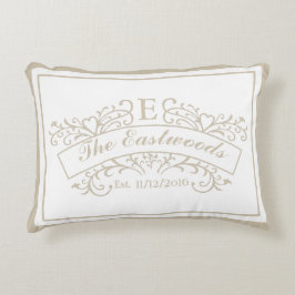 Elegant Monogram Accent Pillow Kussen
