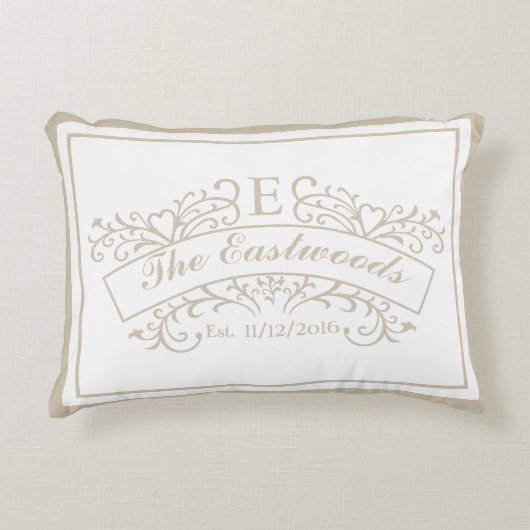 Elegant Monogram Accent Pillow Kussen (Voorkant)