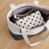 Elegant monogram alfabet patroon Eenvoudig bruin Etui