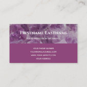 Elegant monogram amethyst 2 tonus violet gemalen visitekaartje (Achterkant)