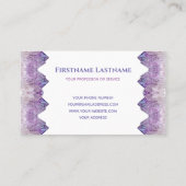 Elegant monogram amethyst twee tonus violet gems b visitekaartje (Achterkant)