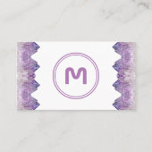 Elegant monogram amethyst twee tonus violet gems b visitekaartje (Voorkant)