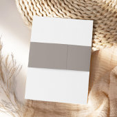 Elegant Monogram Ampersand Kalligrafie Taupe Uitnodigingen Wikkel