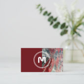 Elegant monogram architectuur met twee tongen visitekaartje (Staand voorkant)