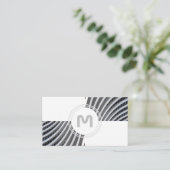 Elegant monogram architectuur met twee toontegels visitekaartje (Staand voorkant)