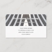 Elegant monogram architectuur met twee toontegels visitekaartje (Achterkant)