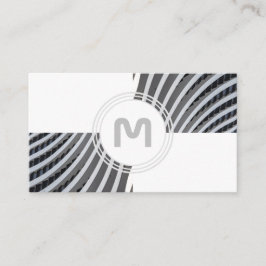 Elegant monogram architectuur met twee toontegels visitekaartje