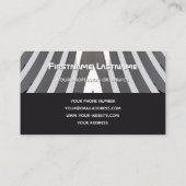 Elegant monogram architectuur met twee toontegels visitekaartje (Achterkant)