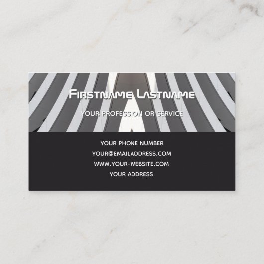 Elegant monogram architectuur met twee toontegels visitekaartje (Achterkant)