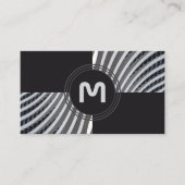 Elegant monogram architectuur met twee toontegels visitekaartje (Voorkant)