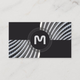 Elegant monogram architectuur met twee toontegels visitekaartje