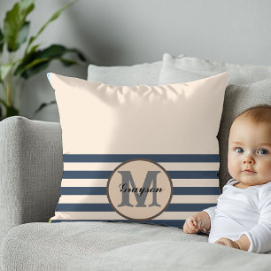 Elegant Monogram Babyshower Gift Baby slabbetje Kussen