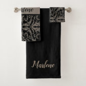 Elegant monogram Badkamer Handdoek Set (Insitu)
