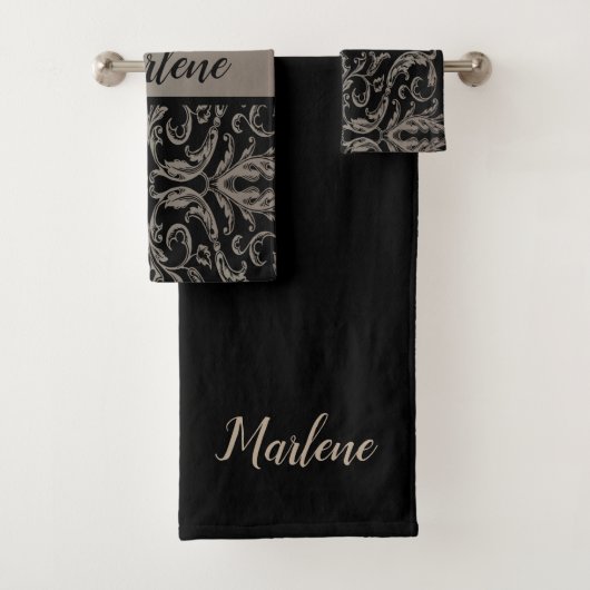 Elegant monogram Badkamer Handdoek Set (Insitu)