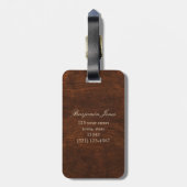 Elegant Monogram Bagagelabel (Achterkant verticaal)