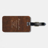 Elegant Monogram Bagagelabel (Achterkant horizontaal)