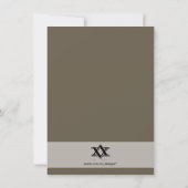 Elegant Monogram Bar Mitzvah met foto Kaart