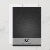 Elegant Monogram Bar Mitzvah met foto Kaart (Achterkant)