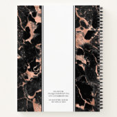 Elegant monogram bedrijf notitieboek (Achterkant)