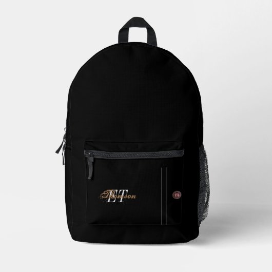 Elegant Monogram Bedrukte Rugzak (Voorkant)