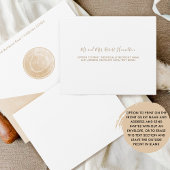 Elegant Monogram Beige Cream Waterverf Bruiloft All In One Uitnodiging