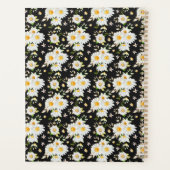Elegant Monogram Black en White Daisy Pattern Planner (Achterkant)