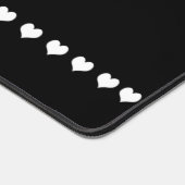 Elegant Monogram Black en White Hearts Bureaumat (Hoek)