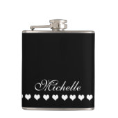 Elegant Monogram Black Heupfles (Voorkant)