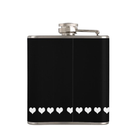 Elegant Monogram Black Heupfles (Achterkant)