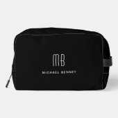 Elegant Monogram Black Toilettasje (Achterkant)