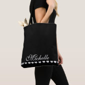 Elegant Monogram Black Tote Bag (Dichtbij)