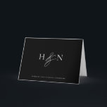 Elegant Monogram Black Wedding Bedankkaart<br><div class="desc">Elegant trouwmonogram bedankt je kaart. Deze trouwmonogram kaart bevat elegante scriptampersand en klassieke typografie. Personaliseer door uw eigen monogram en andere details toe te voegen. Dit minimalistische monogram bruiloft bedankt je kaart zal ook perfect zijn als een paar kantoorbenodigdheden.</div>