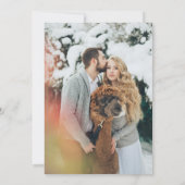 Elegant Monogram Black White Overlay Foto bruiloft Kaart (Achterkant)