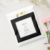 Elegant Monogram Black & White Wedding Bedankzakje (Gezegeld)