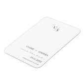 Elegant Monogram Black White Wedding Save the Date Magneet (Linkerzijde)