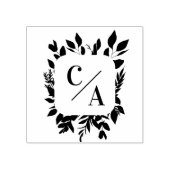 Elegant, Monogram, Blad, Bruiloften Rubberstempel (Afrduk)
