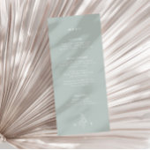 Elegant Monogram Blad Wijze Groene Bruiloft Menu