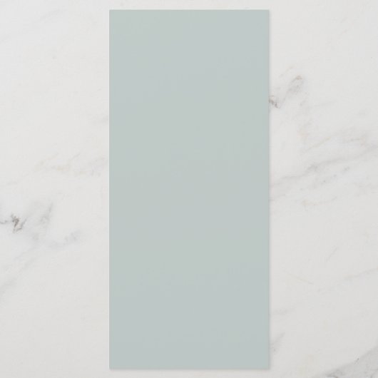 Elegant Monogram Blad Wijze Groene Bruiloft Menu (Achterkant)