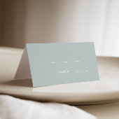 Elegant Monogram Blad Wijze Groene Bruiloft Plaatskaartje