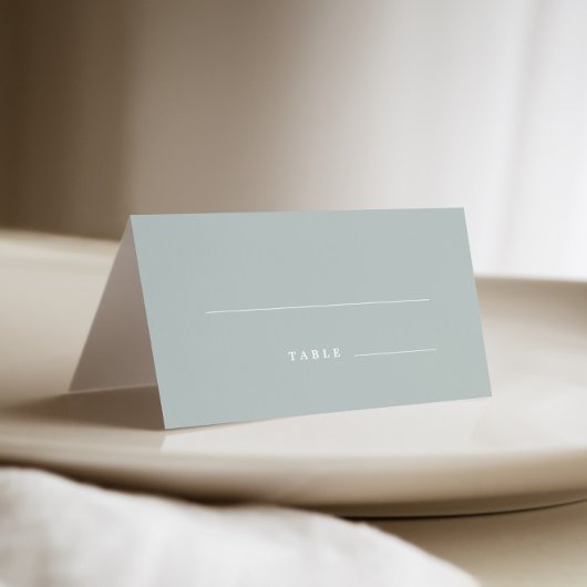 Elegant Monogram Blad Wijze Groene Bruiloft Plaatskaartje