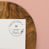 Elegant monogram bladeren uit de bibliotheek van rubberstempel