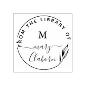 Elegant monogram bladeren uit de bibliotheek van rubberstempel (Afrduk)