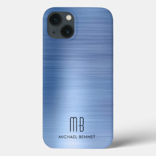Elegant Monogram Blauw Case-Mate iPhone Case