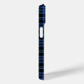 Elegant Monogram Blauw Geruit Case-Mate iPhone Case (Achterkant / Rechts)