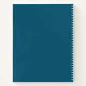 Elegant Monogram Blauw Notitieboek (Achterkant)