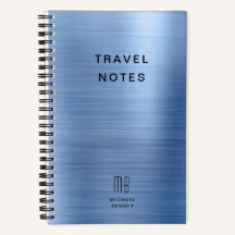 Elegant Monogram Blauw Reis