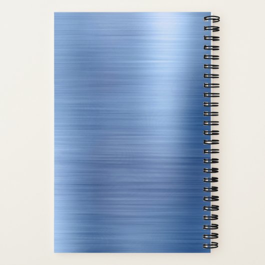 Elegant Monogram Blauw reizen Notitieboek (Achterkant)