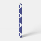 Elegant Monogram Blauw Samsung Galaxy Hoesje (Linkerkant)
