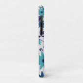 Elegant monogram blauw turquoise - patroon Case-Mate iPhone case (Achterkant/links)